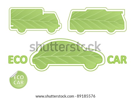 Eco Car Emblems vector