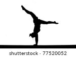 Gymnastics Silhouette Beam