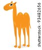 stock vector : cartoon orange camel. cute goof.