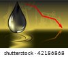oil price decrease - stock vector