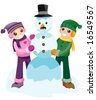 Children Making Snowman