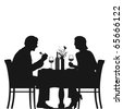 Couple Dining Silhouette