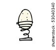 cartoon boiled egg