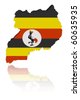 Uganda Map Flag