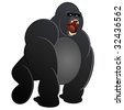 angry gorilla clipart