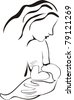 Women+breastfeeding+cat