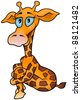 Cartoon Giraffe Sitting